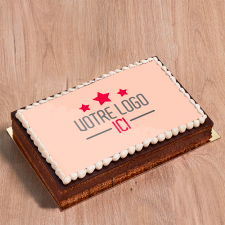 un dessert très chocolat, personnalisé de votre logo !