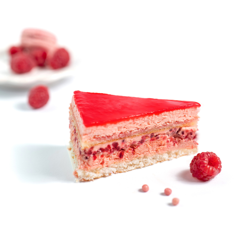 Framboisine  La Romainville - un dessert frais à la crème framboise et framboises