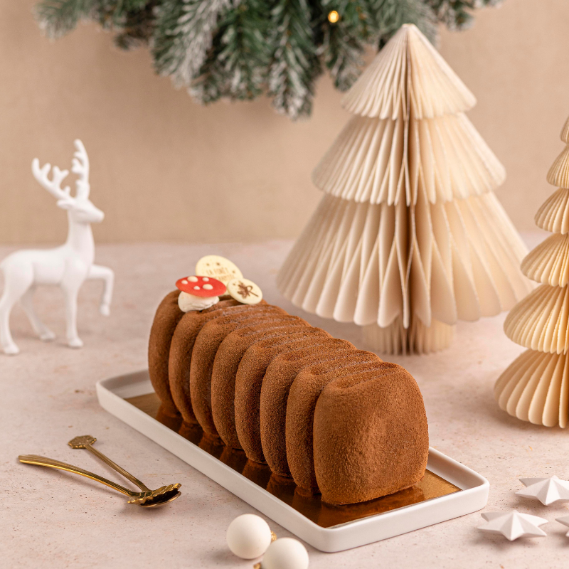 Bûche L’Intense chocolat-fleur d’oranger - La Romainville