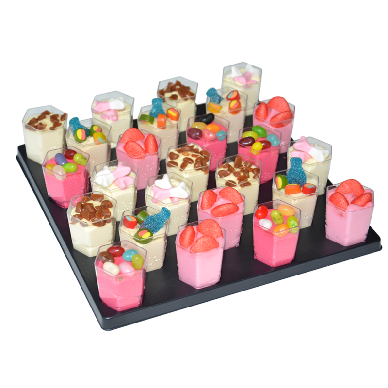 Mini-verrines bonbons - cocktails sucrées - pâtisserie La Romainville Mini-verrines bonbons - cocktails sucrées - pâtisserie La Romainville