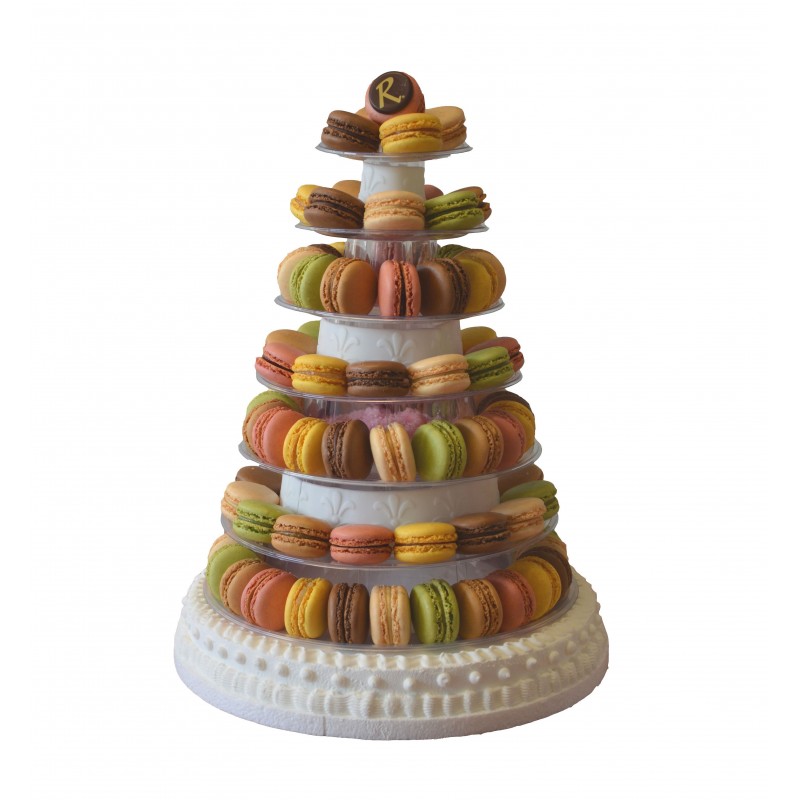 Pièce Montée de macarons - petit modèle - Pâtisserie La Romainville Pièce Montée de macarons - petit modèle - Pâtisserie La Romainville