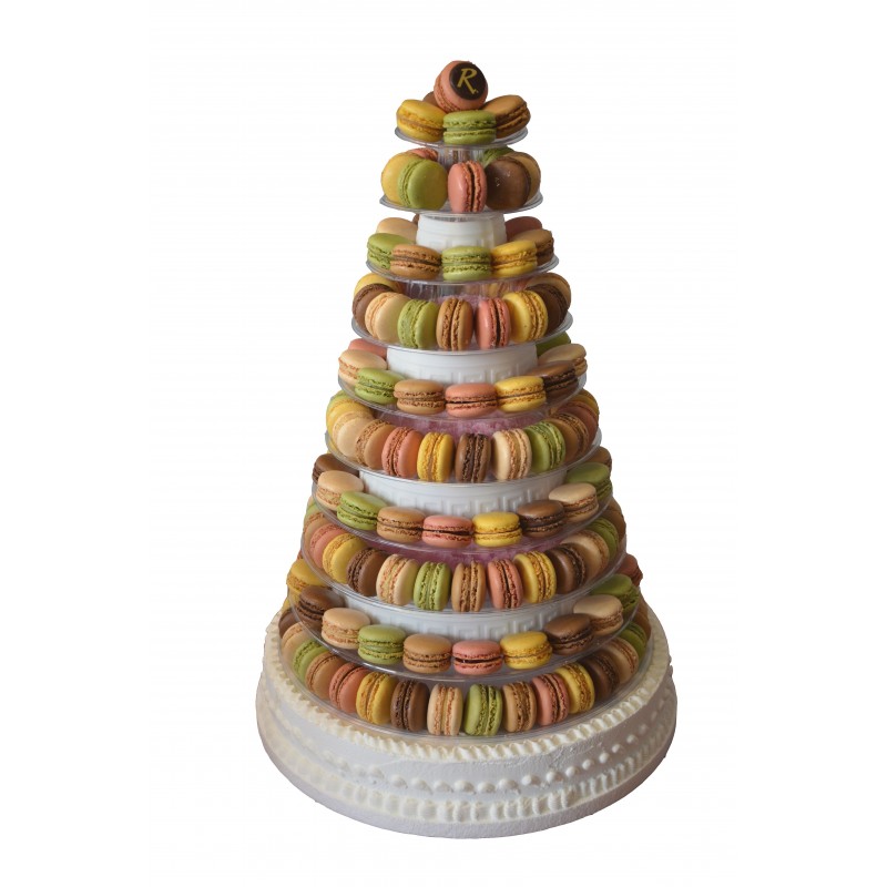 Pièce Montée de macarons - grand modèle - Pâtisserie La Romainville Pièce Montée de macarons - grand modèle - Pâtisserie La Romainville