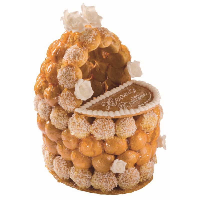 Berceau - Pièce Montée de choux - baptême fille et garçon - Pâtisserie La Romainville Berceau - Pièce Montée de choux - baptême fille et garçon - Pâtisserie La Romainville
