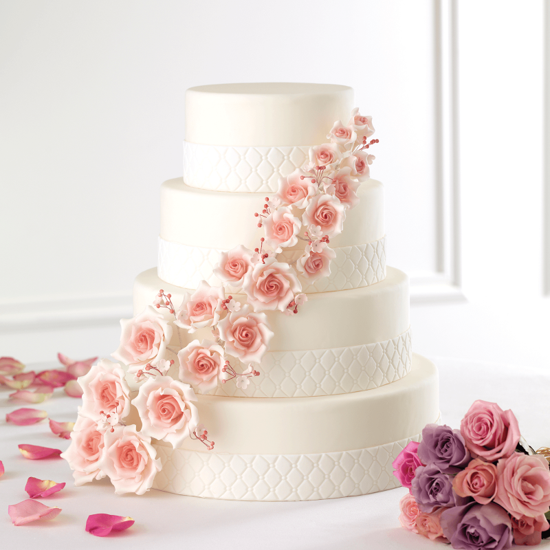 Scarlett Roses - wedding cake