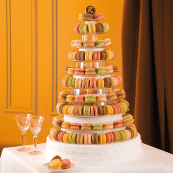 Pièce Montée de macarons - Mariage et cocktails - Pâtisserie La Romainville