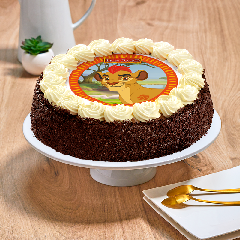 Gâteau au chocolat la garde du roi lion - Anniversaire enfant  - Pâtisserie La Romainville