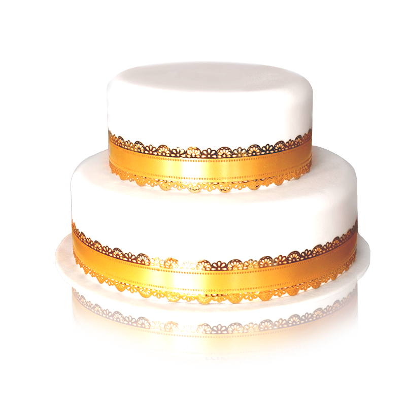 wedding cake doré 2 etages
