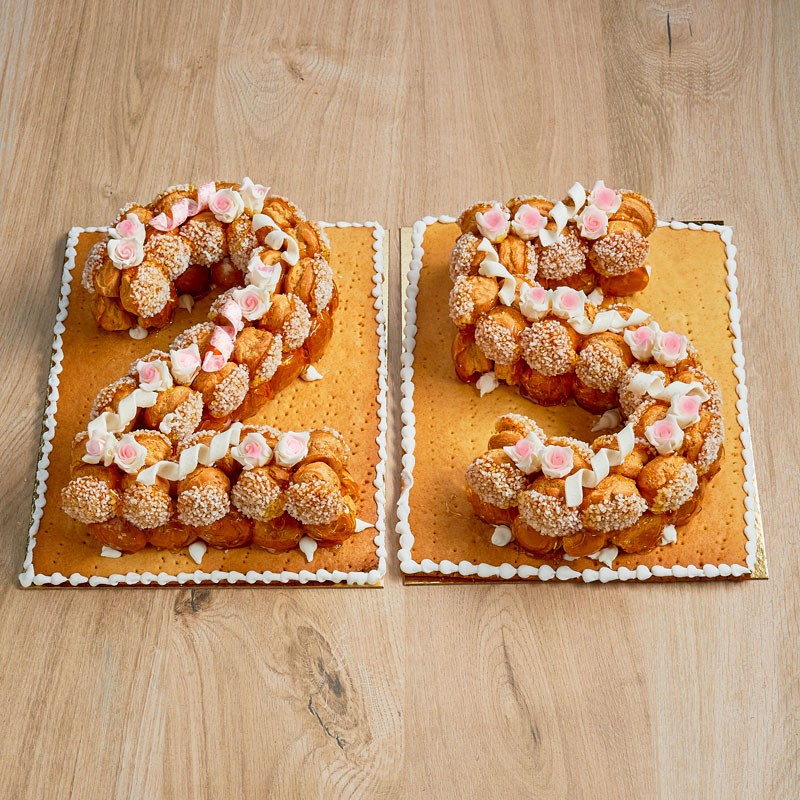 Number Cake Choux - pièce montée de choux mariage anniversaire - Pâtisserie La Romainville