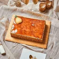 Moka Poirier - Layercake à la crème poire et poires - Pâtisserie La Romainville