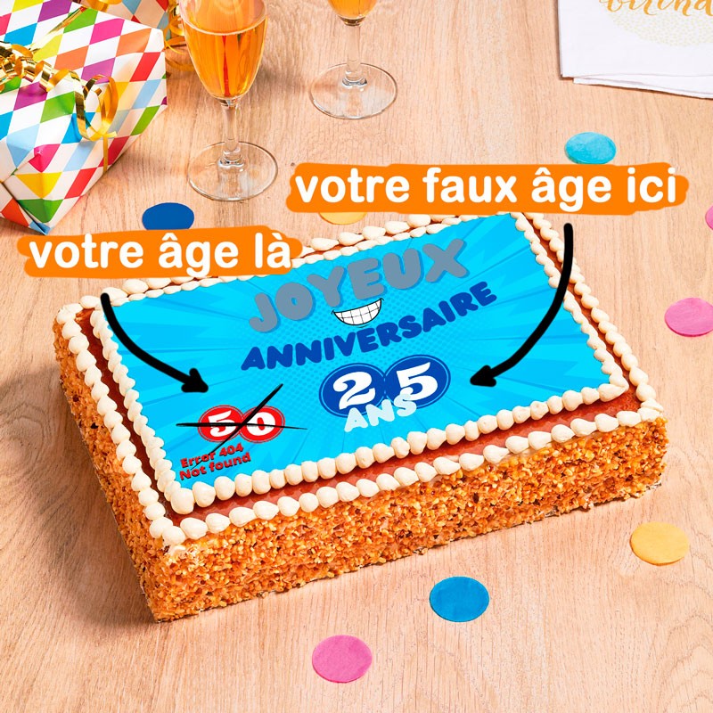 Gâteau joyeux anniversaire chocolat, noisette, vanille, noix de coco