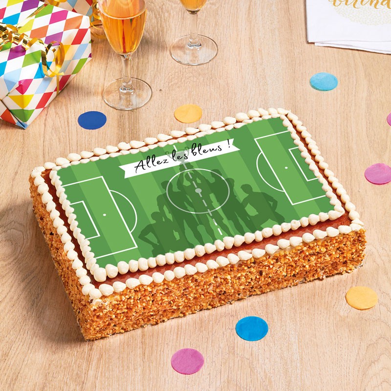 Gâteau supporter des bleus football