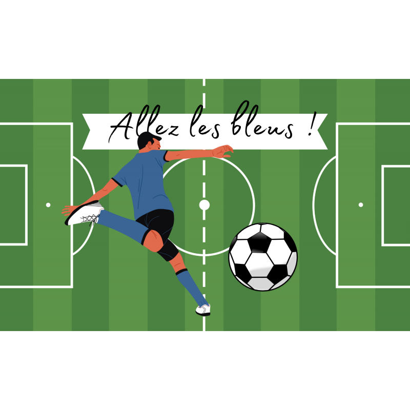 Gâteau Coupe du Monde de Football 2022 - Supporteur Equipe de France Gâteau Coupe du Monde de Football 2022 - Supporteur Equipe de France