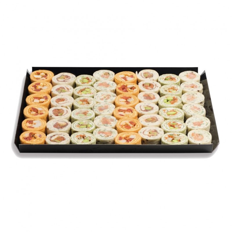 Plateau de petits fours salé - mini tortillas garnies Plateau de petits fours salé - mini tortillas garnies