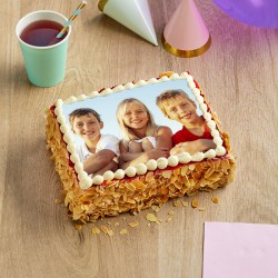 Fraisier personnalisé - gâteau avec photo - Pâtisserie La Romainville