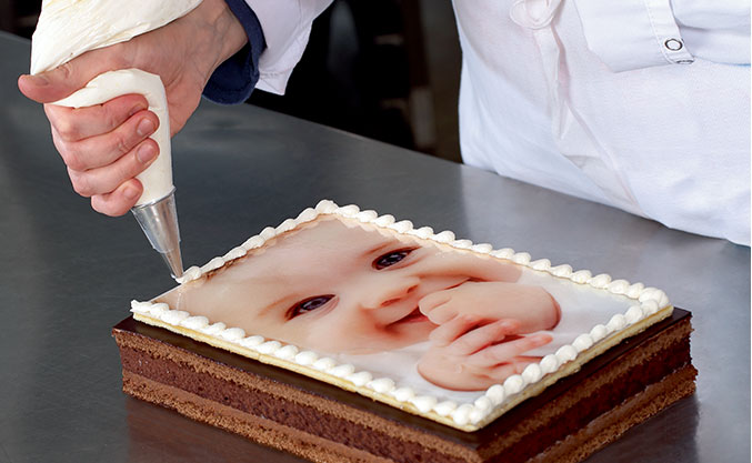 préparation de gateau avec photo